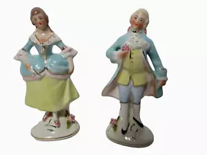Vintage Keramik Coventry USA Figuren ROLAND & ROSAMUND 5064B/5065B Kolonial - Bild 1 von 6