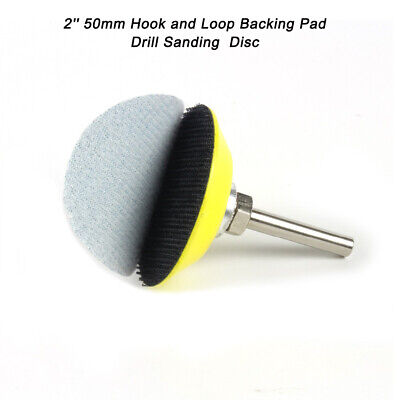 New 2 Inch 50mm Sandpaper Disc + Hook & Loop Sanding Sander Shank Backing Pad • 6.57£