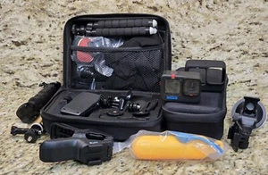 GoPro Hero 10, Gurmoir Action Camera Video Accessory Kit Pack Black Clamp Bundle - Picture 1 of 7