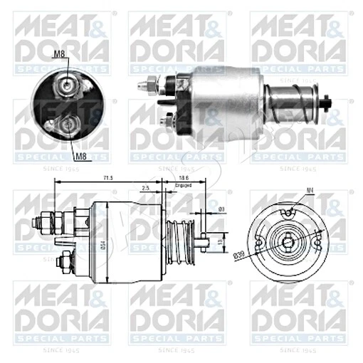 Interruptor solenoide de arranque para FIAT ALFA ROMEO LANCIA ABARTH CHRYSLER 46813068 Foto 1 de 1