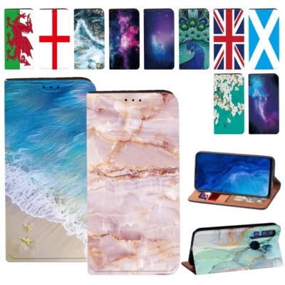 PU Leather Stand Wallet Cover Case For Huawei NOVA 5T/Y5/Y6 2019/Y6 Pro/Y9 Prime - Image 1 of 4