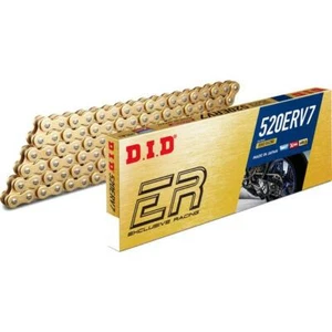 DID 520 ERV7 (new ERV3) X-RING MOTORCYCLE RACING RACE CHAIN GOLD/GOLD 120 LINKS - Picture 1 of 6