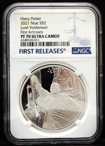 2021 NIUE $2 1oz Harry Potter Lord Voldemort First Releases NGC PF70 UC - Picture 1 of 3