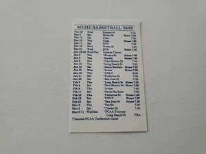 JS15 Utah State University 1988/89 Mens Basketball/Football Pocket Schedule Card - Picture 1 of 2