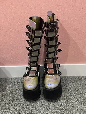 Demonia - Botas de plataforma holográfica Damned-318 - ¡¡VER DESCRIPCIÓN!!️ Foto 1 de 4
