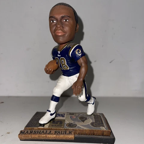 NFL Legends of the Field Marshall Faulk Bobblehead Limited Edition Forever Rams Cover