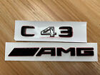 Black RED Number Letters Rear Trunk Badge Emblem for Mercedes Benz C43 AMG
