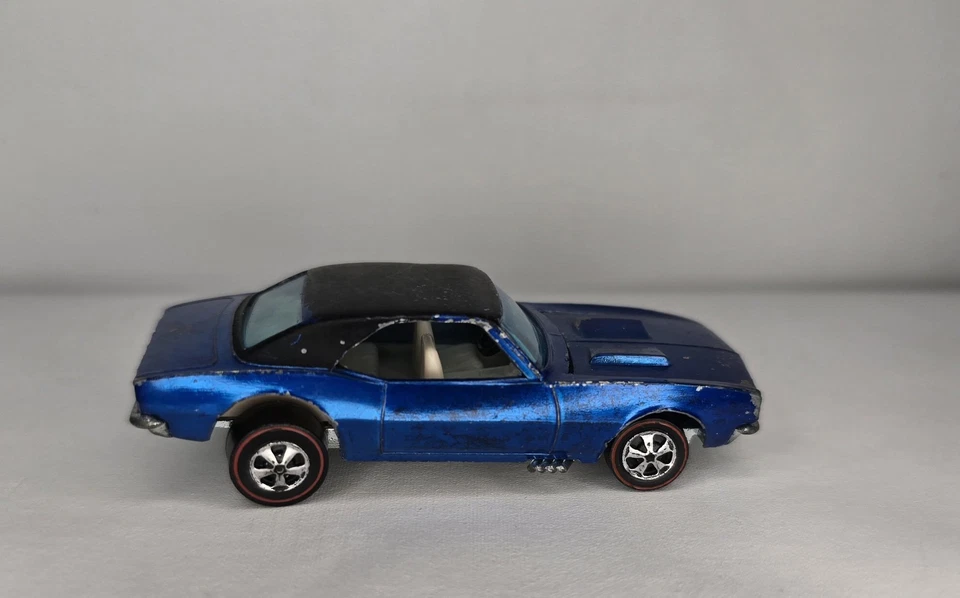 Camaro personalizado Hot Wheels 1967 Redline azul y negro hecho en Hong Kong Foto 1 de 4