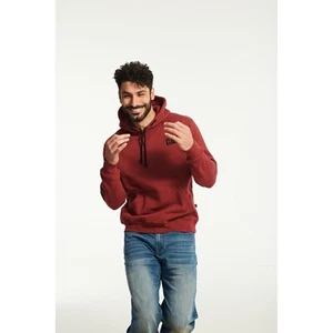 Caterpillar Trademark Banner Cotton Men's Red Hooded Sweatshirt - Picture 1 of 9