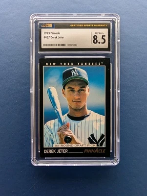 1993 Pinnacle: Derek Jeter (RC) #457 - CSG 8.5 NM-MT+ - Image 1 of 4