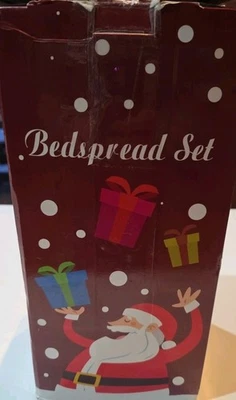 Рождественское покрывало большого размера с двумя наволочками - Изображение 1 из 4
