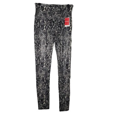 Spanx Mujer M Imitación Cuero Brillo Piel Serpiente Leggings Gris Estampado Animal Nuevo Foto 1 de 4
