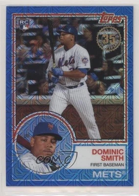 2018 Topps Silver Pack 1983 Design Chrome Series 1 Blue Dominic Smith Rookie RC - Image 1 of 2