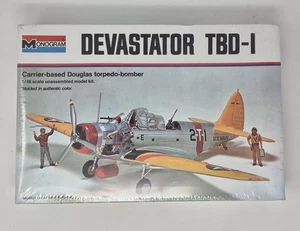 Sealed Vintage 1974 Monogram #7575 Devestator TBD-1 1/48 Scale Plane Model Kit - Bild 1 von 6