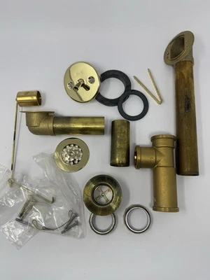 Delta RP691PB Conjunto de residuos de baño de latón palanca de disparo drenaje latón pulido Foto 1 de 3