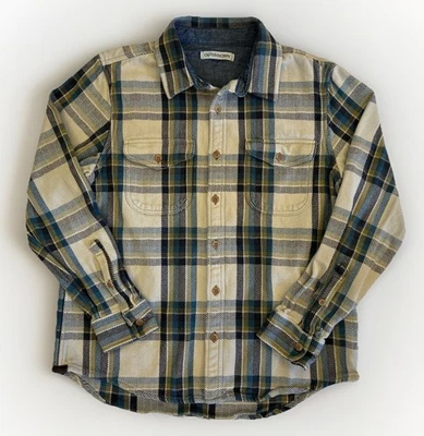 OUTERKNOWN Mens Blanket Shirt Sz Large L Button Shacket Heavyweight Cotton - Image 1 of 4
