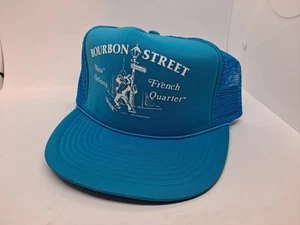 Casquette chapeau corde camionneur vintage années 80 90 Bourbon Street New Orleans maille snapback cobra - Photo 1/7