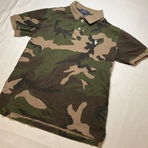 Ralph Lauren Youth Boys Size Medium Camo Polo Shirt Pony Logo Camouflage Brown - Picture 1 of 7