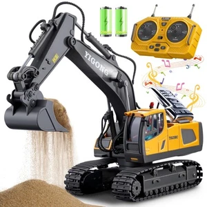 Remote Control Excavator Toys, 11 Channel 1:20 RC Construction Vehicles, 680°... - Picture 1 of 8