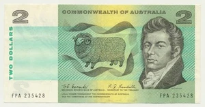 Australia: $2 Coombs-Randall "Commonwealth" Title RAREST SIGNATURE - Bild 1 von 2