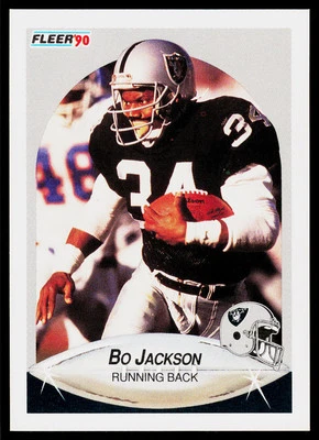 Bo Jackson, 1990 Fleer Football Card, #256, Los Angeles Raiders, - Image 1 of 2