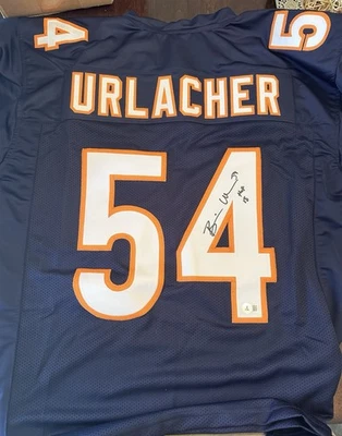 Brian Urlacher Autographed Chicago Bears Jersey Inscribed “HOF 18” - Image 1 of 2