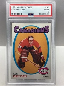 1971-72 O PEE CHEE KEN DRYDEN #45 RC PSA 9 MINT *POP 62 - Picture 1 of 2