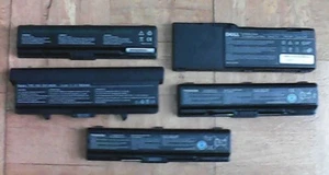 Lot Of 5 Mixed Lithium-Ion Used Laptop Batteries For Scrap/Cell Recovery - Bild 1 von 6