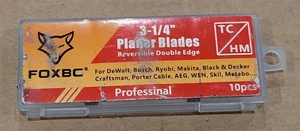 FOXBC 3-1/4 Inch Planer Blades, 10 Pack Planer Blades Knives Fast Shipping - Picture 1 of 2