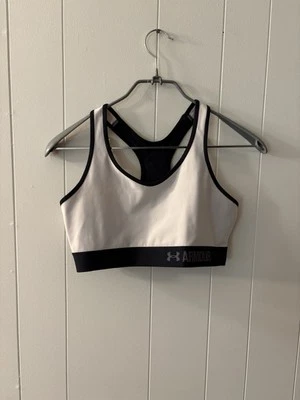 Sutiã esportivo feminino Under Armour preto branco não acolchoado #24 - Imagem 1 de 4