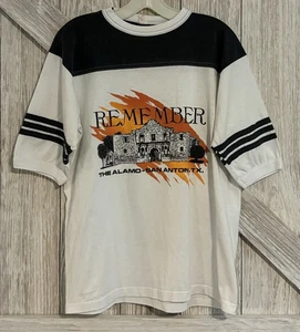 Vintage 80’s Single Stitch Remember The Alamo San Antonio Texas Souvenir T-Shirt - Picture 1 of 11