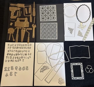 Paquete de troqueles de corte de metal formas florales palabras etc (19) - Imagen 1 de 7