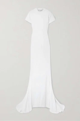 BALENCIAGA Maxi Vestido Bordado Algodón Elástico Jersey Foto 1 de 4