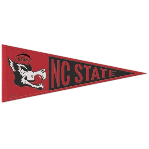 North Carolina State Wolfpack Retro Logo Wool Pennant - 13"x32" Cover