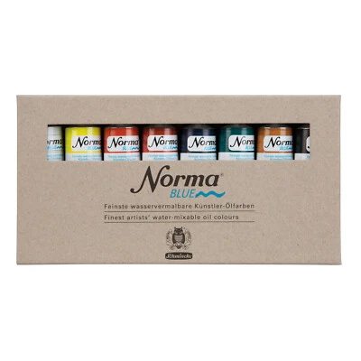 Schmincke -  Norma Blue - Kartonset - vegan - 8 x 35 ml Tuben -Künstler-Ölfarben - Bild 1 von 4