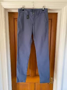 Pantalones Chinos Massimo Dutti Azul Pizarra Talla 32 Calce Ajustado Nuevos con Etiquetas Nuevos Chinos W32 L32 - Imagen 1 de 17