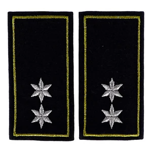 Schulterschlaufen 2 Sterne silber + Paspel gold (Hessen) - Picture 1 of 1