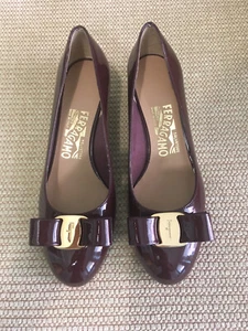 Gorgeous Authentic Salvatore Ferragamo Vara 1 Shoes 5 D Patent New - Picture 1 of 8