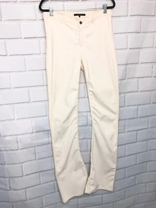 Theory Women's Ivory Cream Slim Fit High Waist Pants Size 10 - Picture 1 of 7