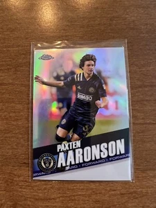 2022 Topps Chrome MLS #14 Paxten Aaronson Philadelphia USMNT refractor de fútbol - Imagen 1 de 2