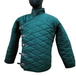 Cappotto invernale uomo vichingo - giacca fantasia armatura imbottita per LARP, cosplay e battaglia - Foto 1 di 7
