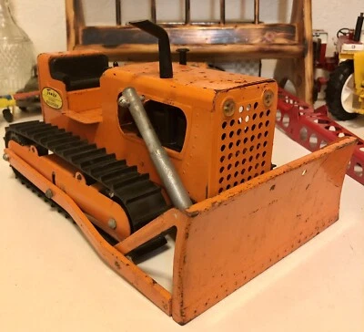 Vintage Orange￼ 1960's Mighty Tonka Bulldozer Pressed Steel Original￼ - Image 1 of 4