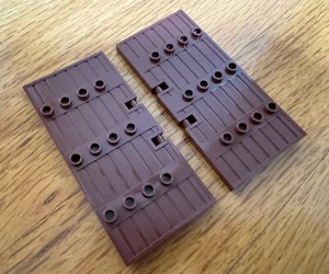 LEGO Reddish Brown Door 1x5x8 1/2 Stockade x 2, Part# 87601, NEW - Picture 1 of 2