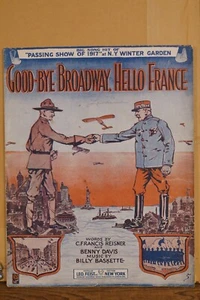 Antico spartito Goodbye Broadway Ciao Francia - Foto 1 di 1