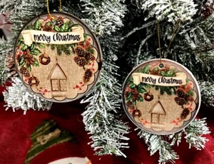 FELIZ NAVIDAD Adorno de Cerámica y Metal, Decoración para Tu Árbol - Regalo Perfecto - Imagen 1 de 5
