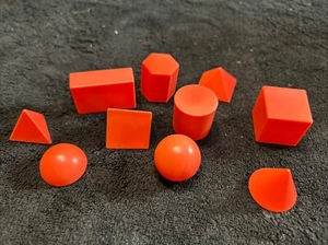 Ideal School Supply Geometric Plastic Red Forms No. 7854 Shapes - Picture 1 of 1