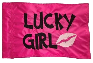 Látigo de seguridad personalizado LUCKY GIRL LIPS bandera UTV ATV JEEP SxS triciclo reclinado barco - Imagen 1 de 4