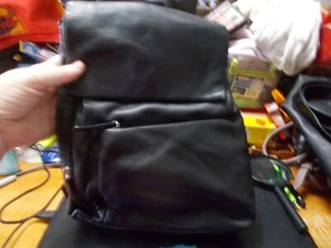 Mini zaino borsa Wilson's vintage in pelle nera 5402 - Foto 1 di 2