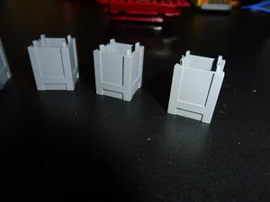 Lego 3 x Kiste; Kübel; Papierkorb, Box 2x2x2 dunkelgrau 61780, stapelbar - Bild 1 von 1