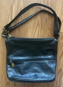 Vintage TIGNANELLO Genuine Leather Hobo Shoulder Bag - Medium - Black - Picture 1 of 6